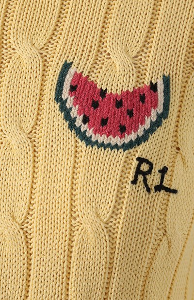 Хлопковый пуловер POLO RALPH LAUREN желтого цвета по цене 14900 руб., арт. 211752548, фото 5 Хлопковый пуловер POLO RALPH LAUREN, арт. 211752548, фото 5
