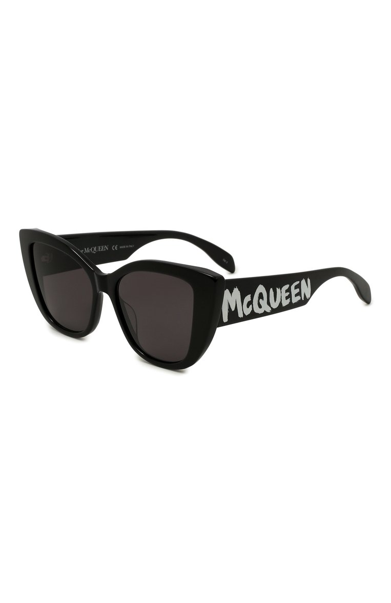 Женские солнцезащитные очки ALEXANDER MCQUEEN черного цвета, арт. AM0347S 001 | Фото 1 (Тип очков: С/з; Региональные ограничения белый список (Axapta Mercury): Не проставлено; Нос: Не проставлено; Материал: Пластик; Оптика Гендер: оптика-женское; Очки форма: Cat-eye)