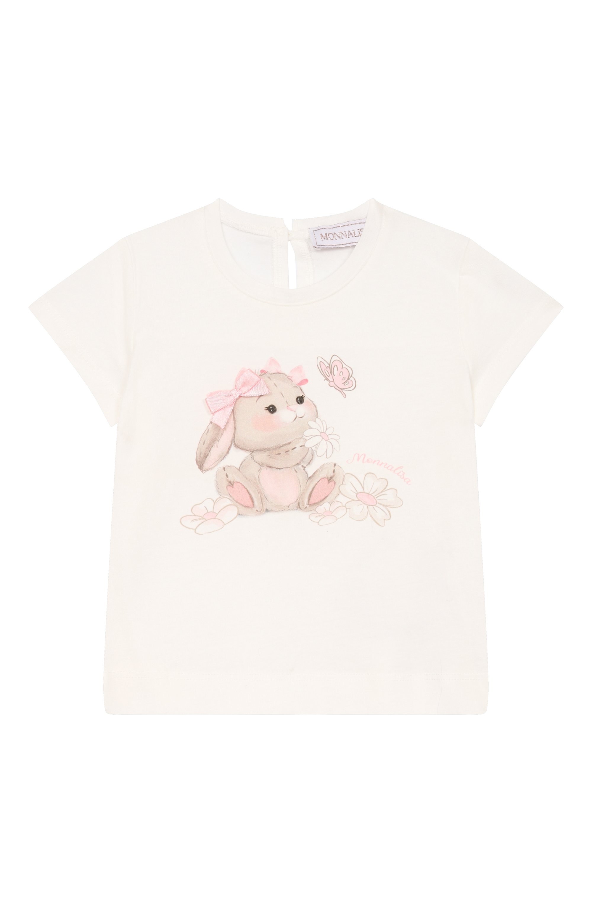 Хлопковая футболка MONNALISA, арт. 39G608, фото 1