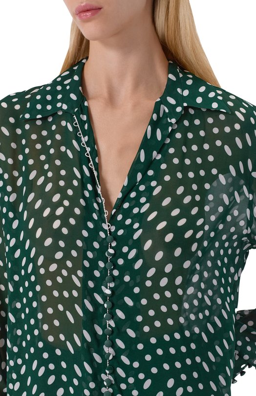 Блузка из вискозы Dries Van Noten 010769-2252-605 Зелёный  010769-2252-605 Фото 5