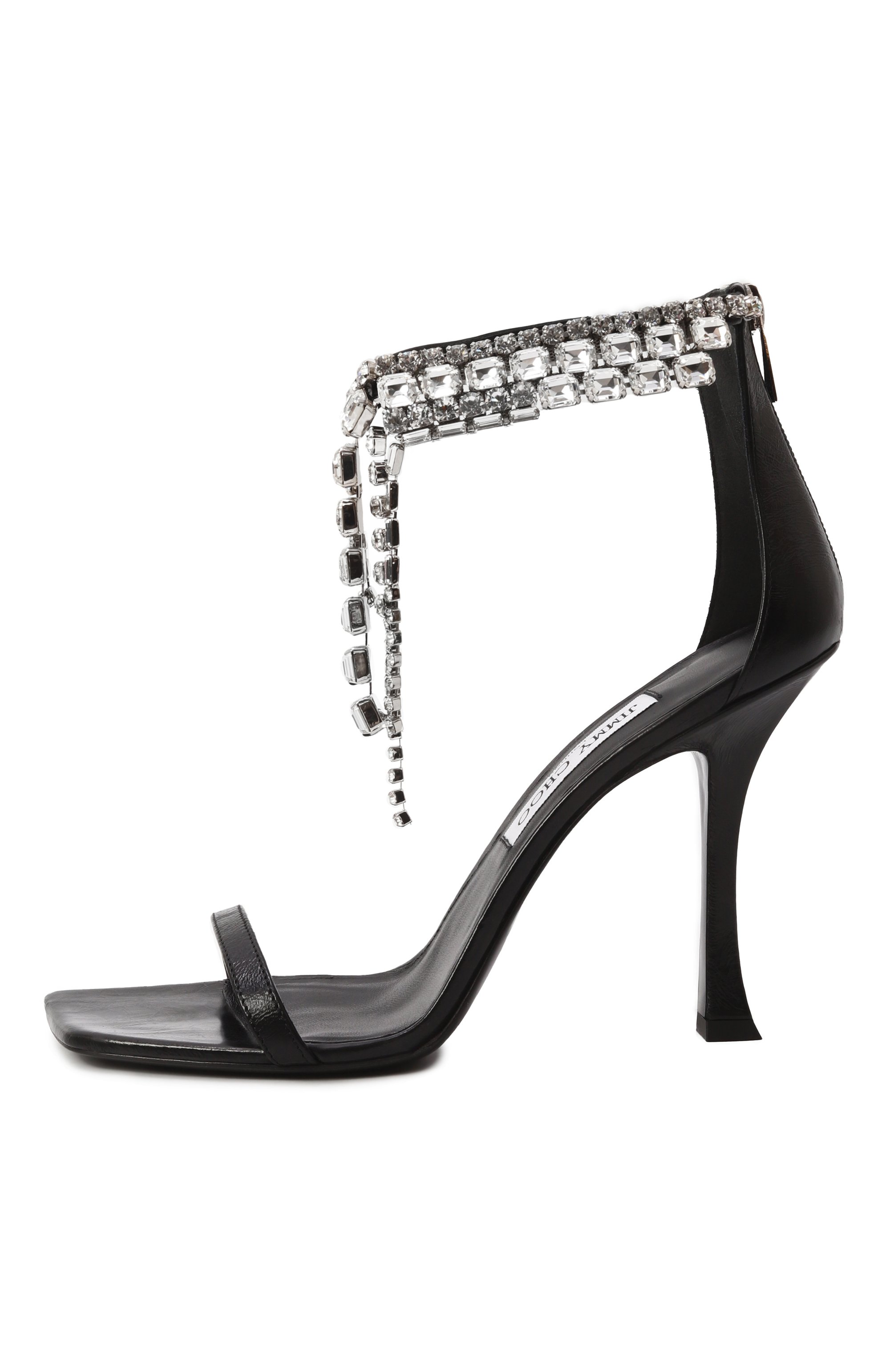 Кожаные босоножки verity 100 JIMMY CHOO, арт. VERITY SANDAL 100/BYK, фото 4