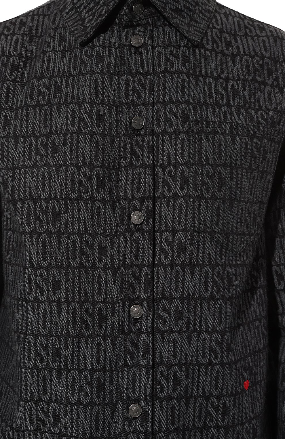Хлопковая рубашка MOSCHINO темно-серого цвета по цене 62500 руб., арт. A0206/7623, фото 5 Хлопковая рубашка MOSCHINO, арт. A0206/7623, фото 5