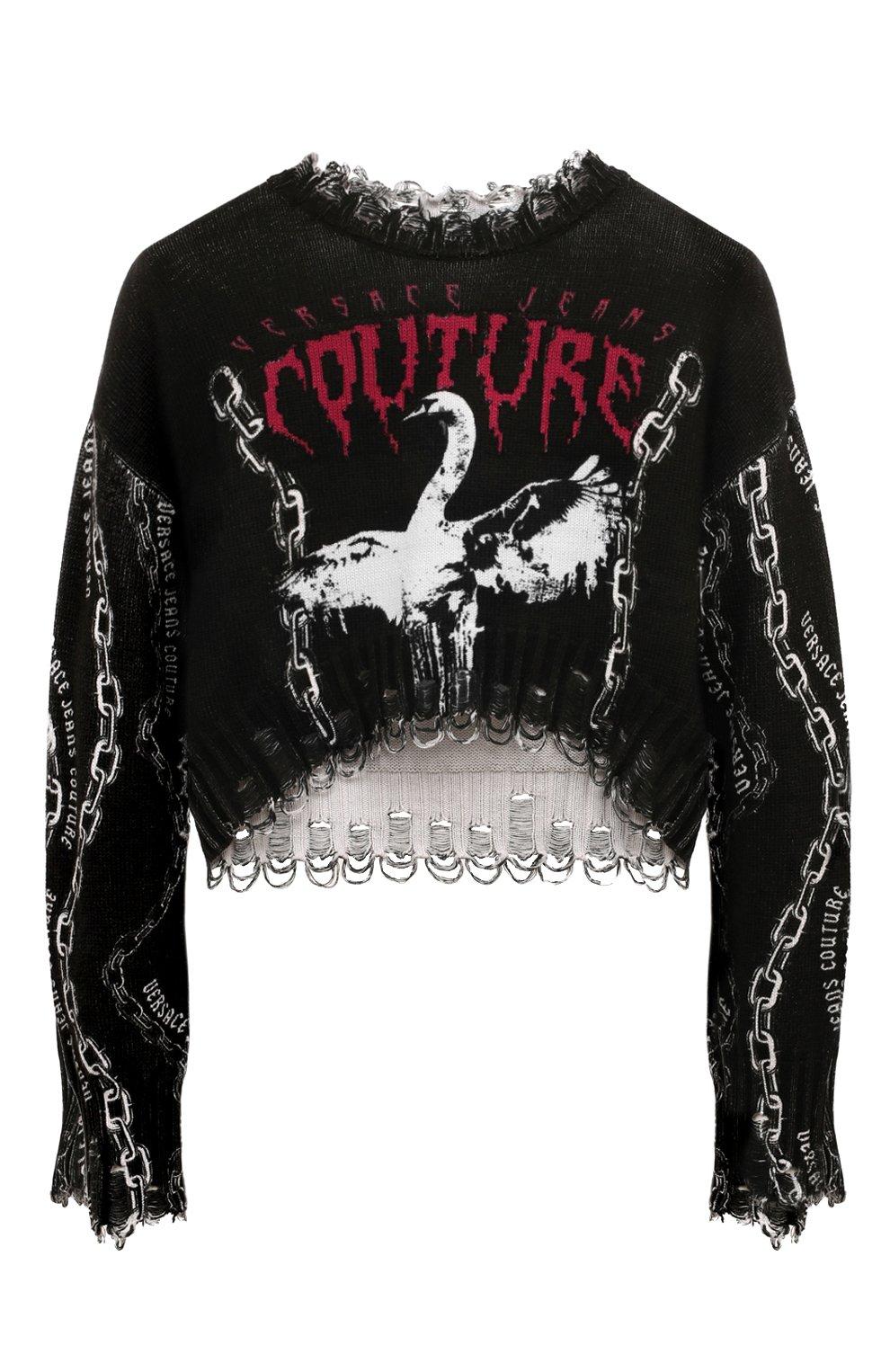 Хлопковый пуловер VERSACE JEANS COUTURE, арт. 77HAFM08/CMF16, фото 1