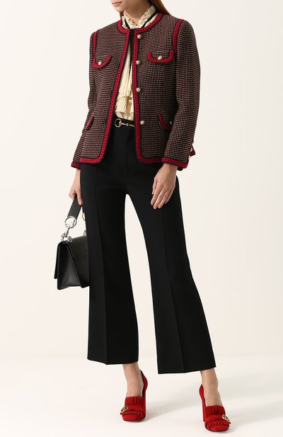 Укороченные расклешенные брюки со стрелками GUCCI, арт. 475862/ZJZ40, фото 2