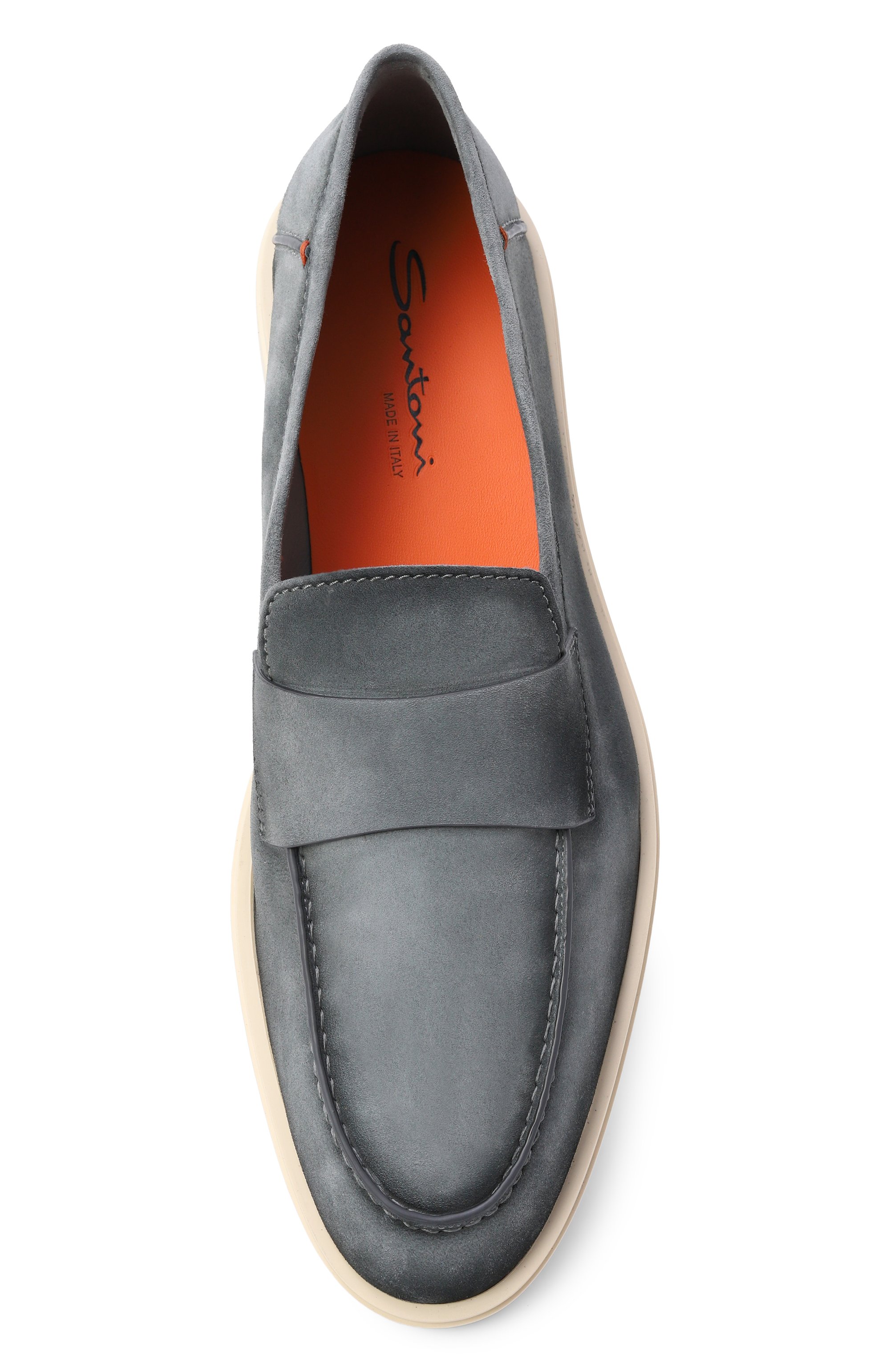 Замшевые лоферы detroit SANTONI, арт. MGDG19051TICSEAA, фото 6