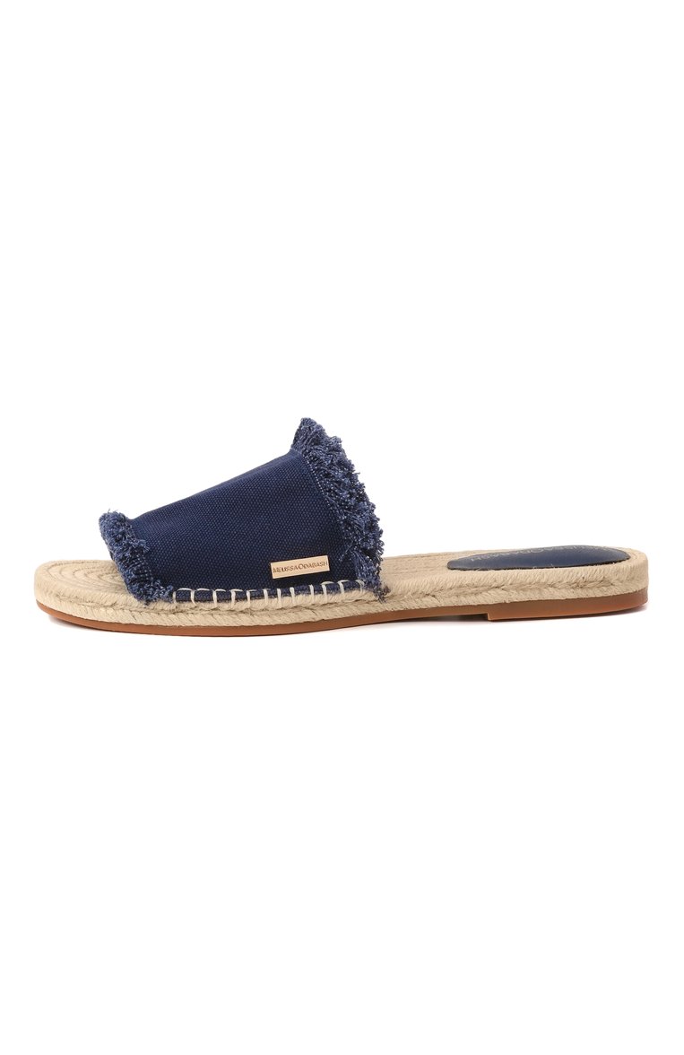 Женские текстильные шлепанцы MELISSA ODABASH синего цвета, арт. ESPADRILLE CR | Фото 4 (Подошва: Платформа; Каблук высота: Низкий; Материал внешний: Текстиль)