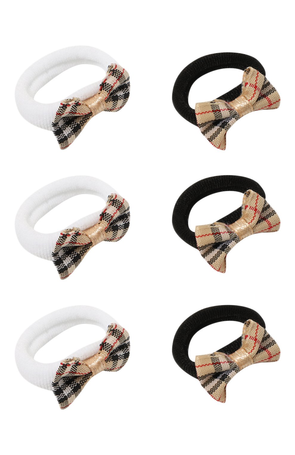 Комплект из шести резинок JUNEFEE черно-белого цвета по цене 890 руб., арт. 6610, фото 2 Комплект из шести резинок JUNEFEE, арт. 6610, фото 2