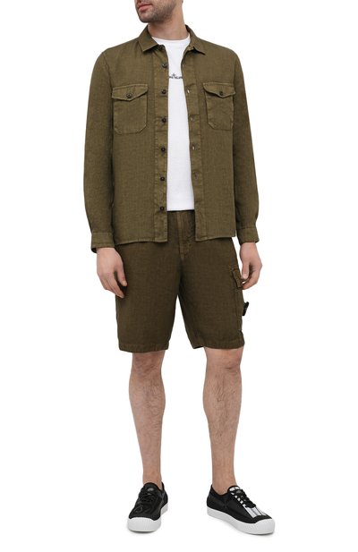 Льняная рубашка STONE ISLAND, арт. 741512001, фото 2