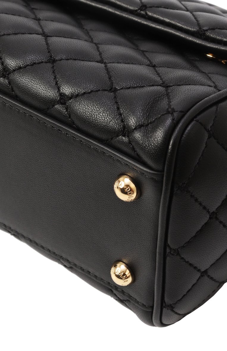 Женская сумка sicily medium DOLCE & GABBANA черного цвета, арт. BB6003/AV967 | Фото 3 (Драгоценные камни: Проставлено; Материал сплава: Проставлено; Материал: Натуральная кожа; Размер: medium; Ремень/цепочка: На ремешке)