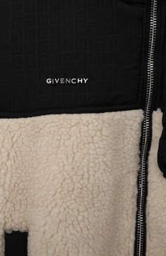 Детского утепленная куртка GIVENCHY черно-белого цвета, арт. H26145/6A-12A | Фото 3 (Рукава: Длинные; Кросс-КТ: Утепленный, Демисезон; Материал внешний: Синтетический материал; Материал сплава: Проставлено; Материал подклада: Синтетический материал; Драгоценные камни: Проставлено; Ростовка одежда: 6 лет | 116 см, 8 лет | 128 см, 10 - 11 лет | 140 - 146см, 12 лет | 152 см)