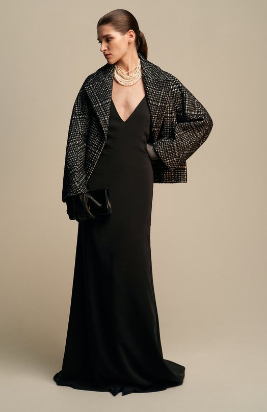 Шерстяное полупальто Dolce & Gabbana F27GDT/FQZA0 Серый  F27GDT/FQZA0 Фото 6