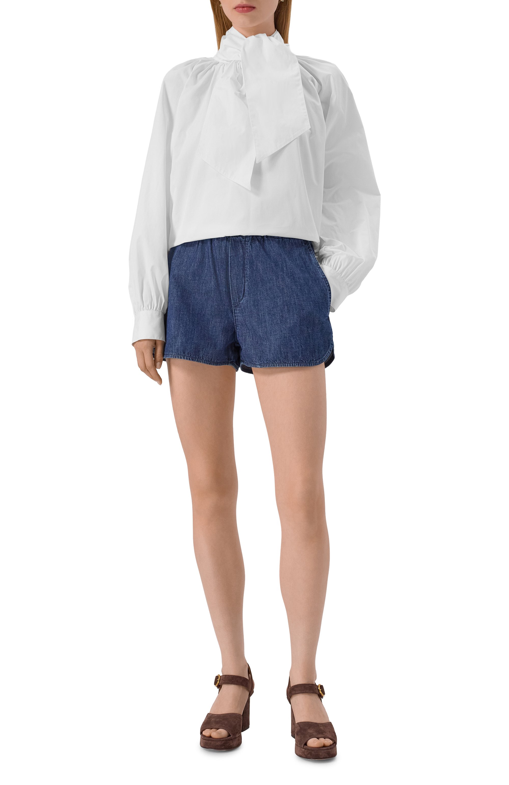 Джинсовые шорты VALENTINO, арт. 5B3DD15A7MR, фото 2