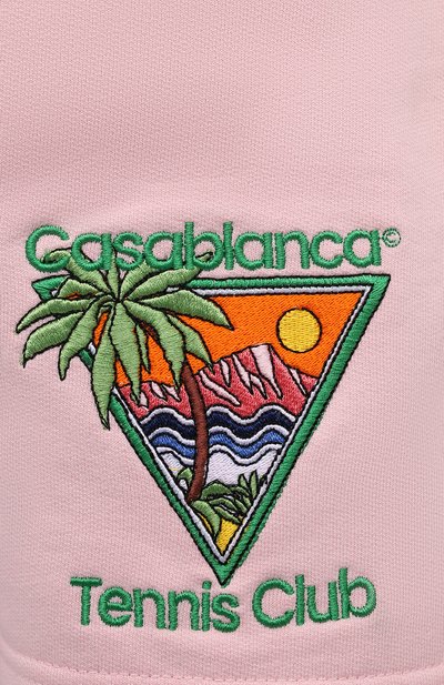 Хлопковые шорты CASABLANCA, арт. WS21-JTR-037 PINK - TENNIS CLUB IC0N, фото 5