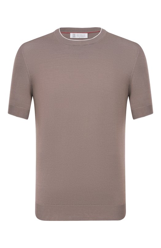 Хлопковый джемпер Brunello Cucinelli M29805200 Коричневый M29805200