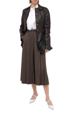 Женские кожаные мюли LOEWE белого цвета, арт. L814S01X14 | Фото 2 (Материал внутренний: Натуральная кожа; Каблук тип: Фигурный; Каблук высота: Низкий; Подошва: Плоская; Материал сплава: Проставлено; Драгоценные камни: Проставлено; Материал внешний: Натуральная кожа)