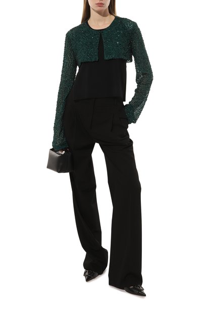 Жакет-болеро P.A.R.O.S.H. темно-зеленого цвета по цене 53950 руб., арт. GELEE-D431501, фото 2 Жакет-болеро P.A.R.O.S.H., арт. GELEE-D431501, фото 2