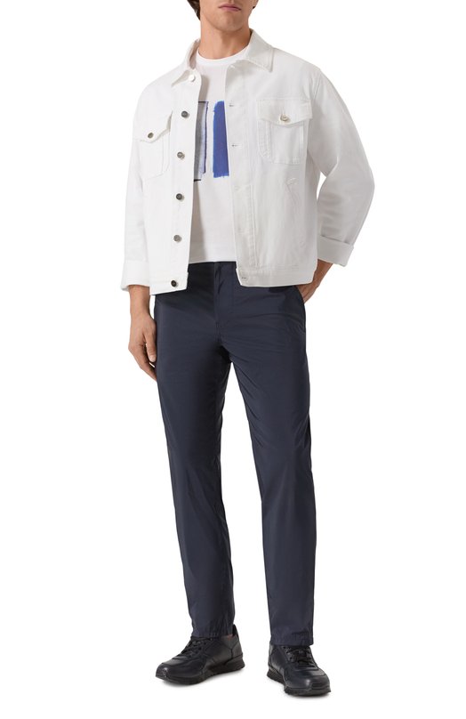Кожаные кроссовки Kiton USSA114N0012602 Синий  USSA114N0012602 Фото 2