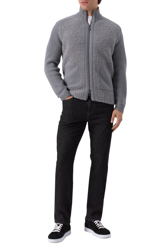 Замшевые кеды Kiton USSA068N0130204 Чёрный  USSA068N0130204 Фото 2