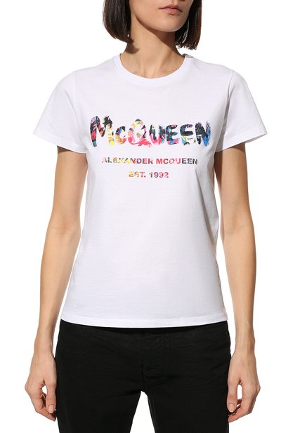 Хлопковая футболка ALEXANDER MCQUEEN, арт. 608614/QZAD3, фото 3