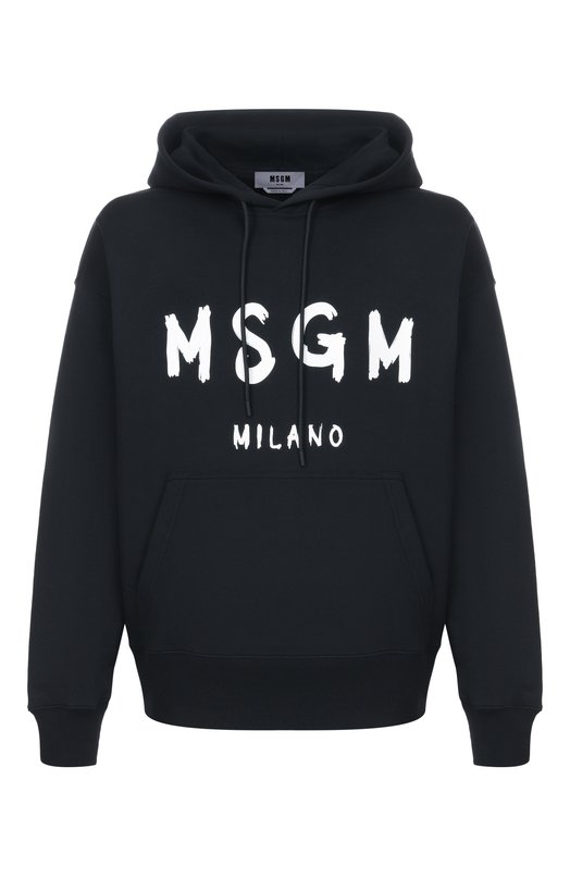 Хлопковое худи MSGM 2000MM515/300000 Чёрный 2000MM515/300000