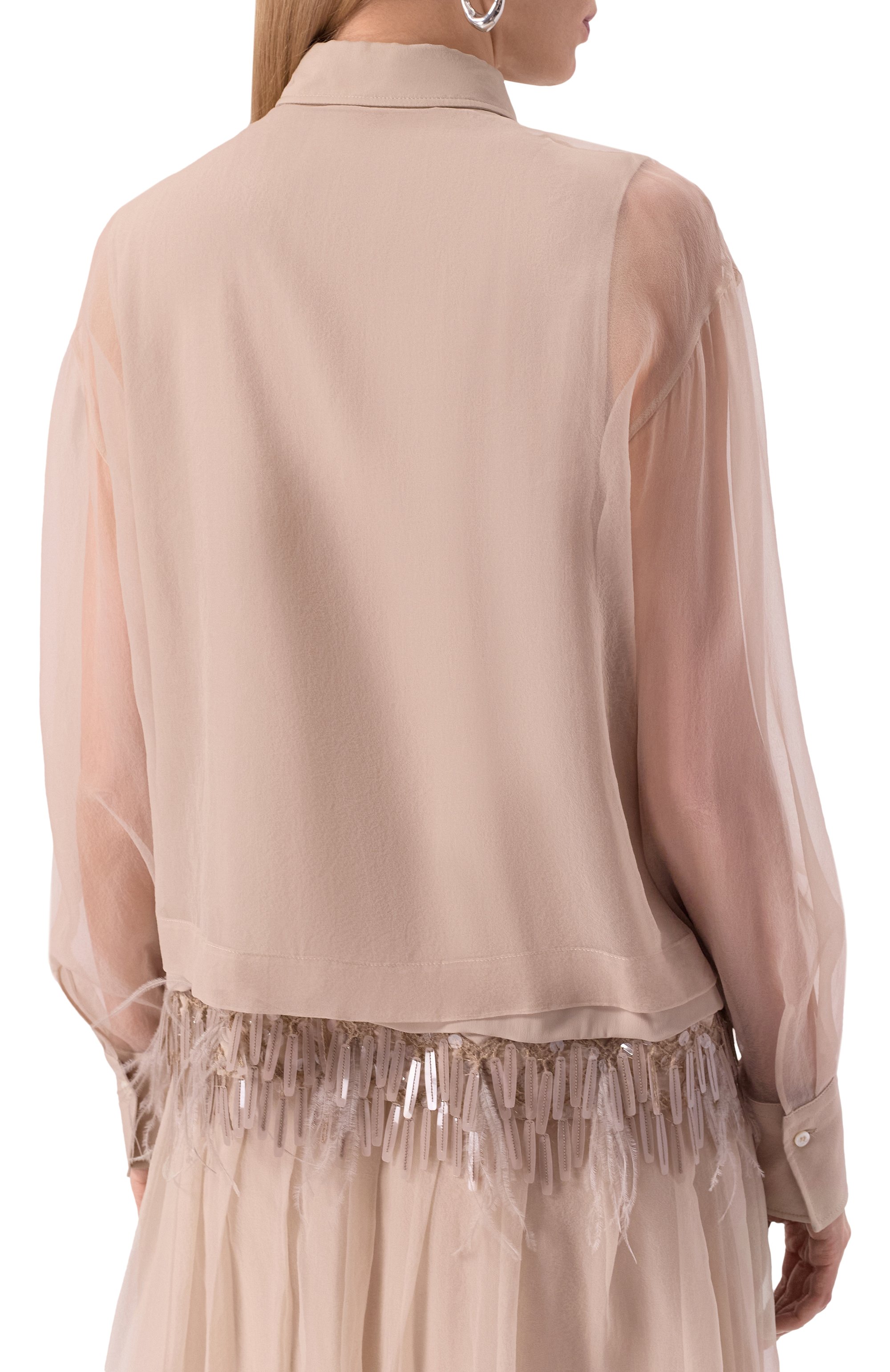 Шелковая блузка BRUNELLO CUCINELLI, арт. MF940RA116, фото 4