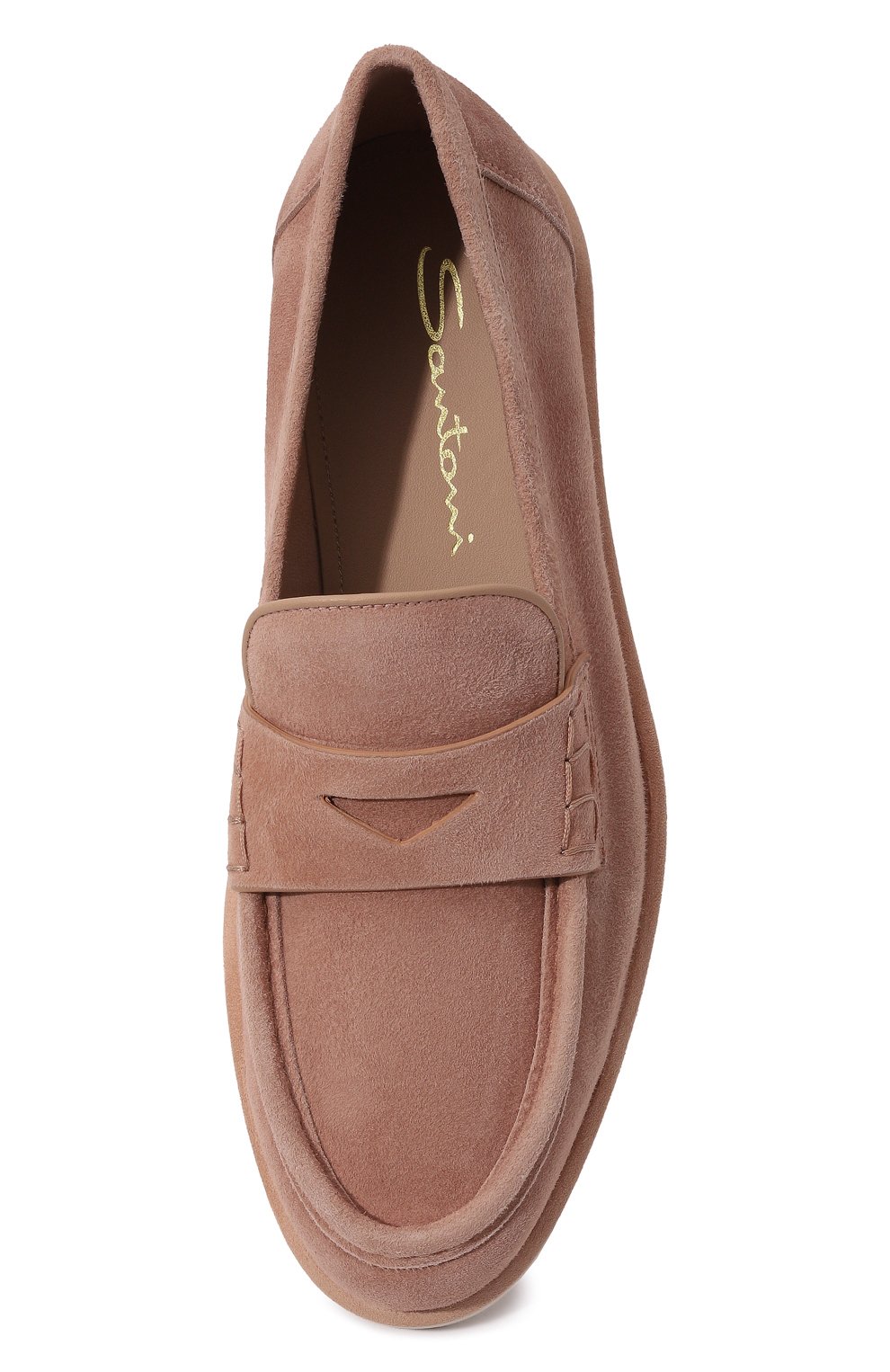 Замшевые пенни-лоферы SANTONI, арт. WUQY59818BIASTW1, фото 6