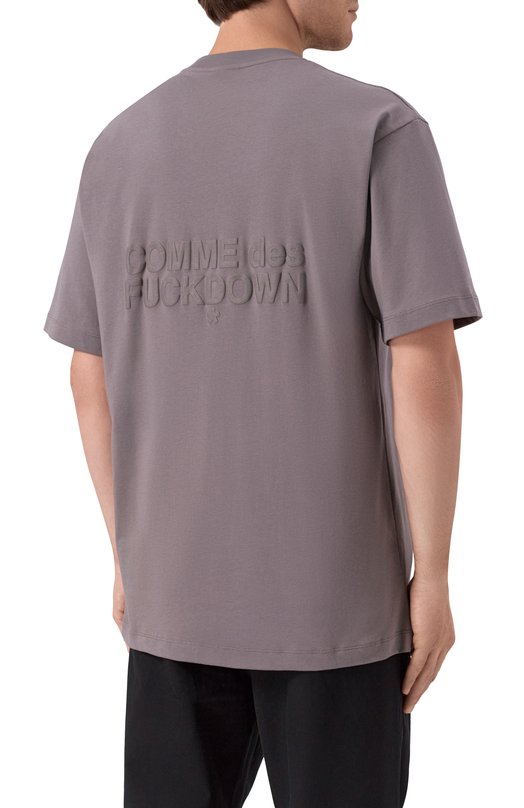 Хлопковая футболка Comme des Fuckdown CFABM01733 Серый  CFABM01733 Фото 4