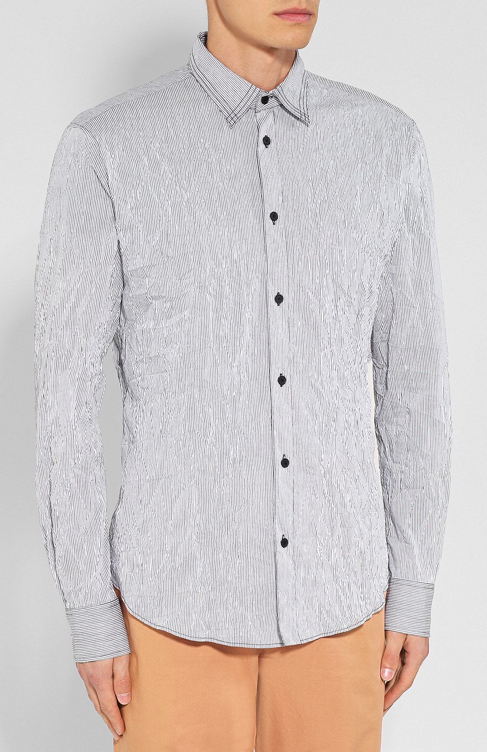 Плиссированная хлопковая рубашка BOTTEGA VENETA, арт. 514034/VE0M0, фото 3