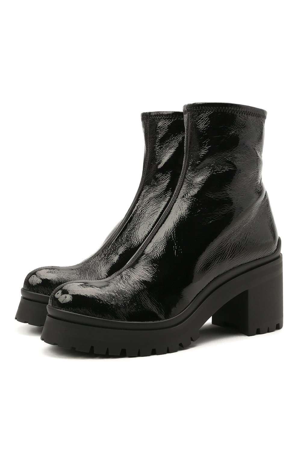 Кожаные ботильоны MIU MIU, арт. 5T193D-3LB1-F0002-080, фото 1