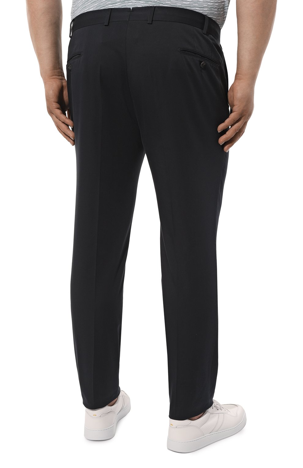 Брюки из хлопка и шелка WINDSOR темно-синего цвета по цене 39950 руб., арт. 13 SANTI0S-W 10009601/58, фото 4 Брюки из хлопка и шелка WINDSOR, арт. 13 SANTI0S-W 10009601/58, фото 4