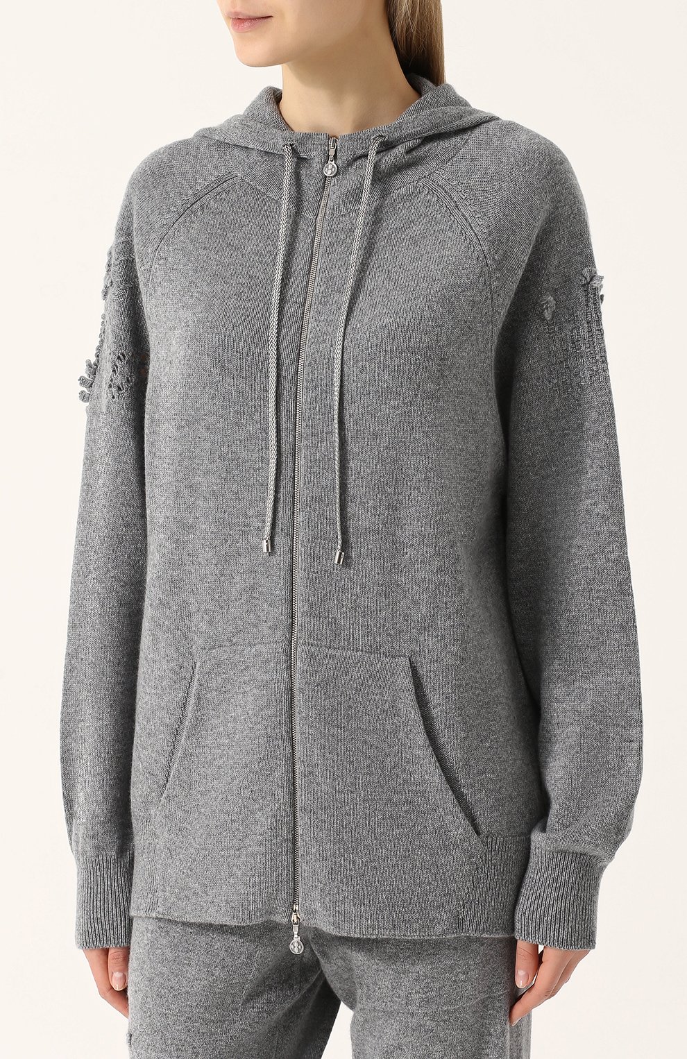 Кашемировый кардиган на молнии с капюшоном BARRIE, арт. W17C55275, фото 3