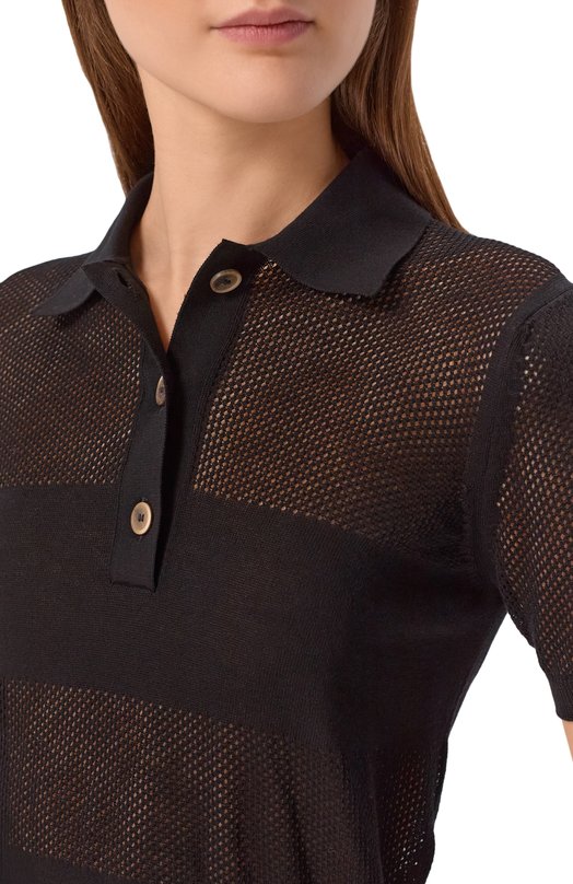 Хлопковое поло Gran Sasso 57274/14074 Чёрный  57274/14074 Фото 5