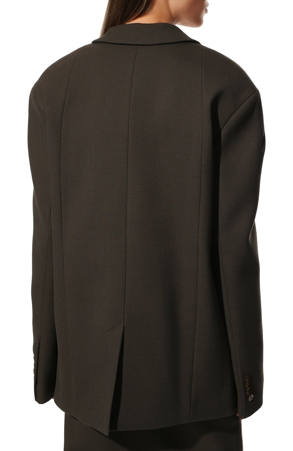 Жакет LESYANEBO зеленого цвета по цене 48000 руб., арт. FW22/H-637A/M, фото 4 Жакет LESYANEBO, арт. FW22/H-637A/M, фото 4