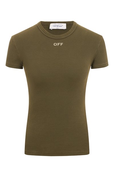 Женская хлопковая футболка OFF-WHITE, арт. 0WAA065S25JER0015401