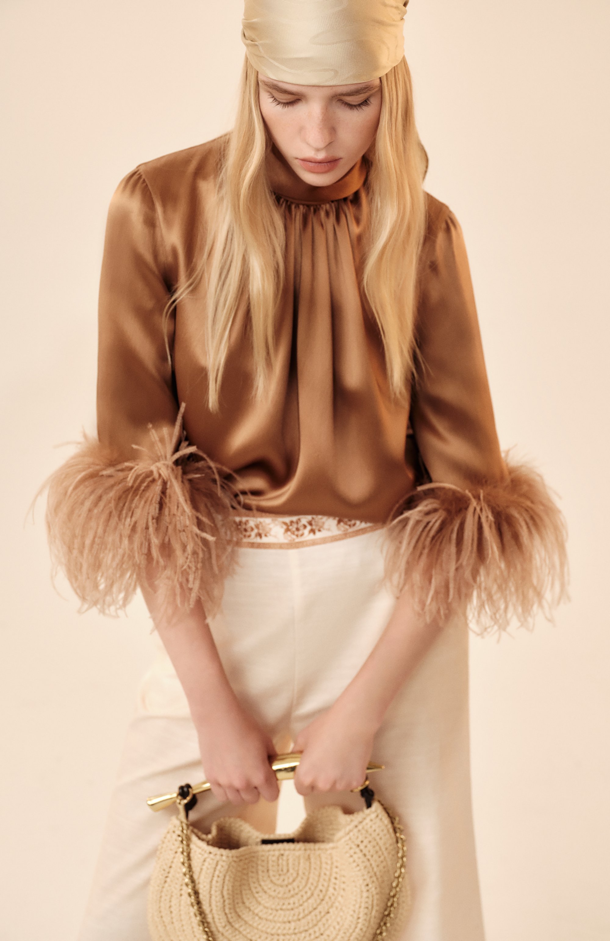 Шелковая шаль GIORGIO ARMANI, арт. GW001082/AF15328, фото 5