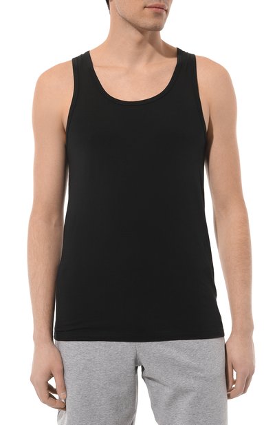 Хлопковая майка HANRO черного цвета по цене 8790 руб., арт. 073087., фото 3 Хлопковая майка HANRO, арт. 073087., фото 3