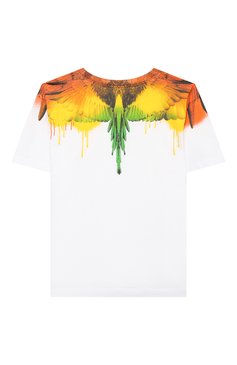 Детская хлопковая футболка MARCELO BURLON KIDS OF MILAN белого цвета, арт. 21E/B/MB/1104/0010/2-6Y | Фото 2 (Материал внешний: Хлопок; Рукава: Короткие; Региональные ограничения белый список (Axapta Mercury): RU; Мальчики Кросс-КТ: Футболка-одежда; Драгоценные камн�и: Проставлено; Материал сплава: Проставлено)
