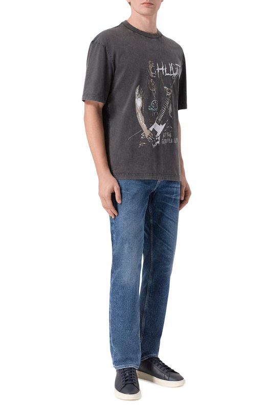 Хлопковая футболка HUGO Blue 50554368 Серый  50554368 Фото 2