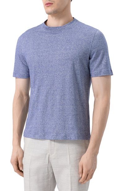 Футболка изо льна и хлопка BRUNELLO CUCINELLI, арт. MW8351308, фото 3