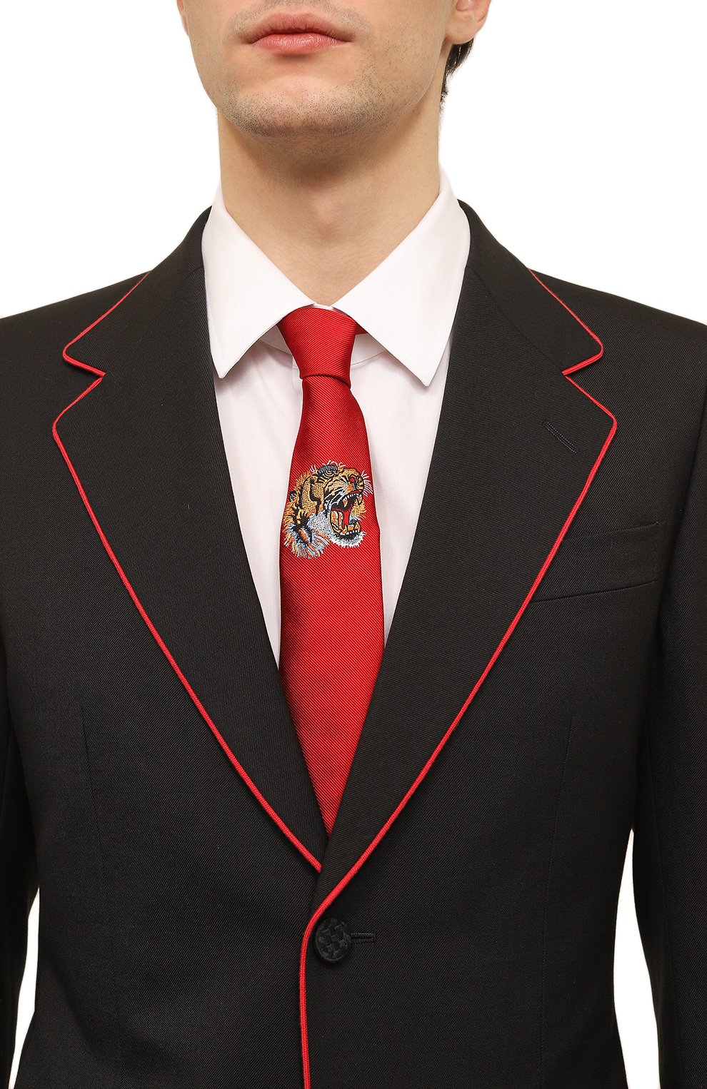 Шелковый галстук GUCCI, арт. 452170 4E002, фото 2