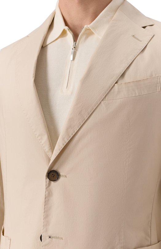 Хлопковый пиджак Windsor 13 BU0N0 10019306/30046305 Бежевый  13 BU0N0 10019306/30046305 Фото 7