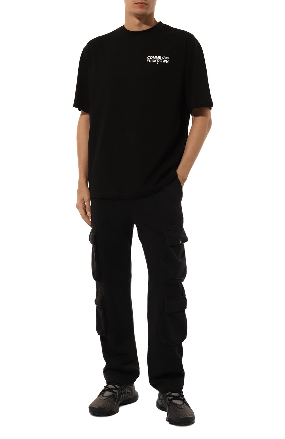 Хлопковая футболка COMME DES FUCKDOWN черного цвета по цене 5595 руб., арт. CFABM01317, фото 2 Хлопковая футболка COMME DES FUCKDOWN, арт. CFABM01317, фото 2