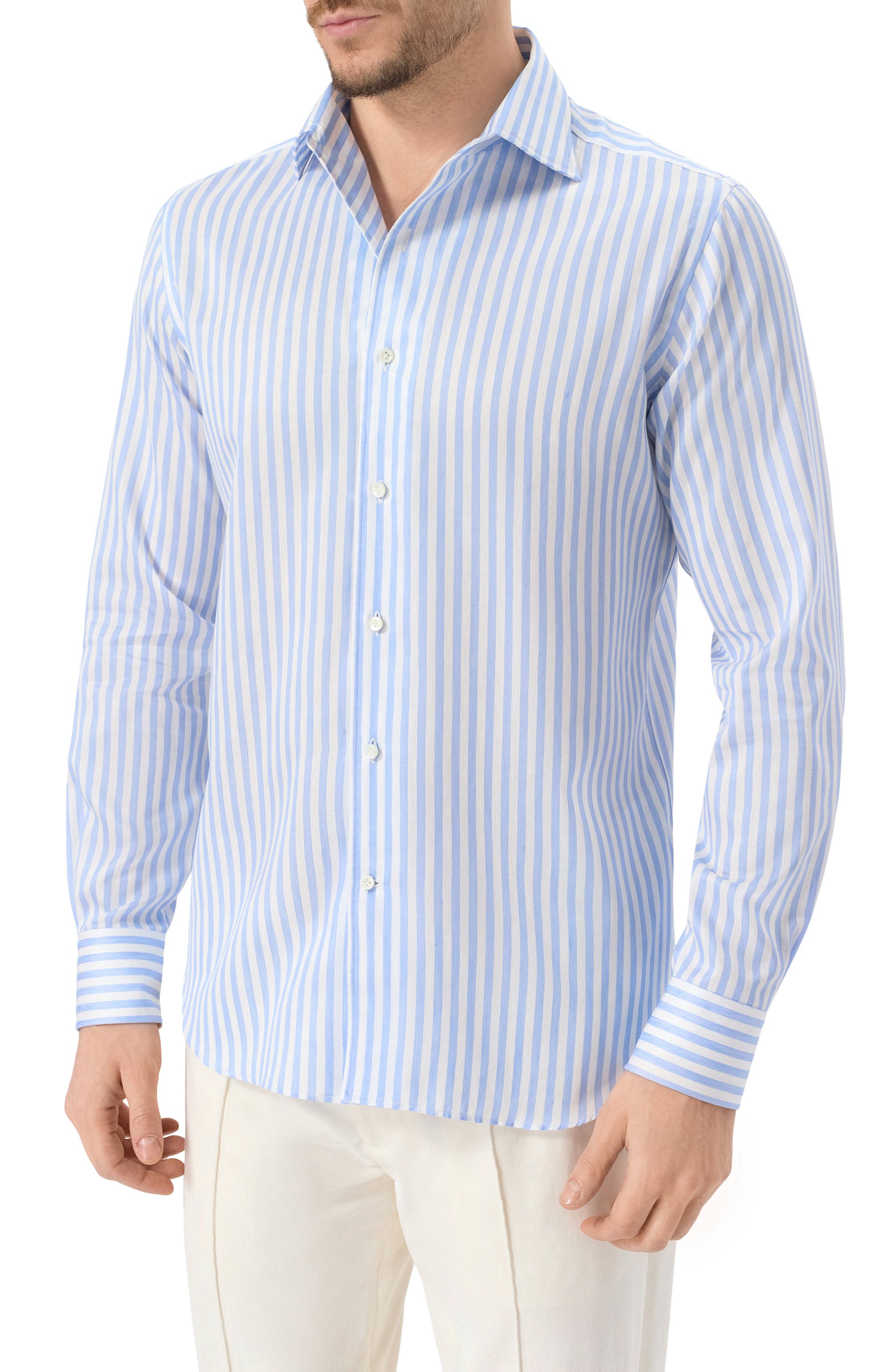 Рубашка из хлопка и льна  ALESSANDRO GHERARDI, арт. D0UBLE/7438, фото 3