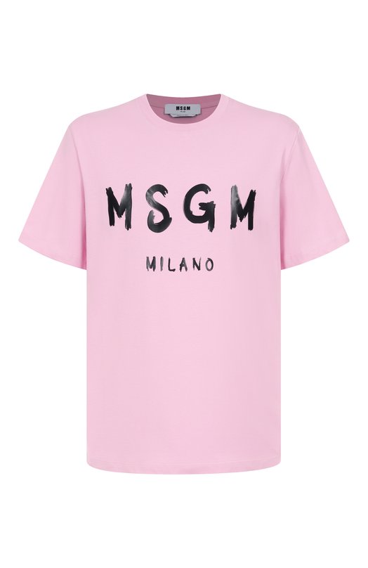 Хлопковая футболка MSGM 3940MM510/257798 Розовый 3940MM510/257798