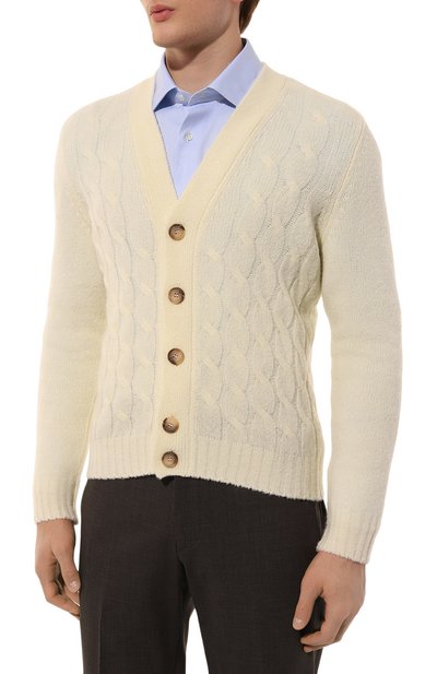 Шерстяной кардиган ANDREA CAMPAGNA кремового цвета по цене 58750 руб., арт. 13134/24013, фото 3 Шерстяной кардиган ANDREA CAMPAGNA, арт. 13134/24013, фото 3