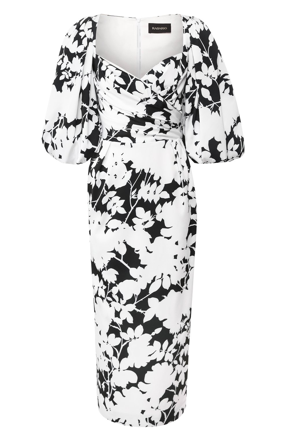 Платье-миди RASARIO черно-белого цвета по цене 103240 руб., арт. 0109S20_21, фото 1 Платье-миди RASARIO, арт. 0109S20_21, фото 1