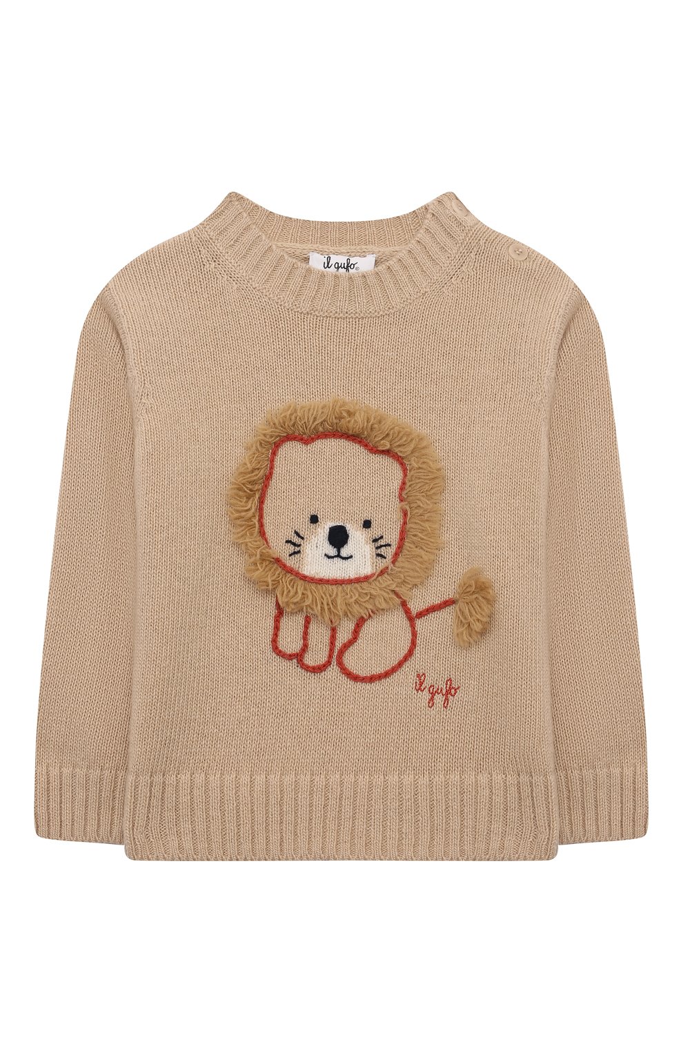 Шерстяной пуловер IL GUFO бежевого цвета по цене 17550 руб., арт. A24MA466EM220/6M-9M, фото 1 Шерстяной пуловер IL GUFO, арт. A24MA466EM220/6M-9M, фото 1