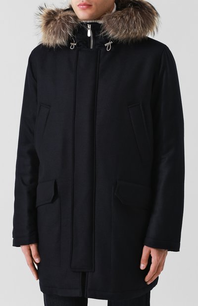 Парка из смеси шерсти и кашемира с меховой отделкой воротника ELEVENTY PLATINUM, арт. 979SP0185 SP022018, фото 3