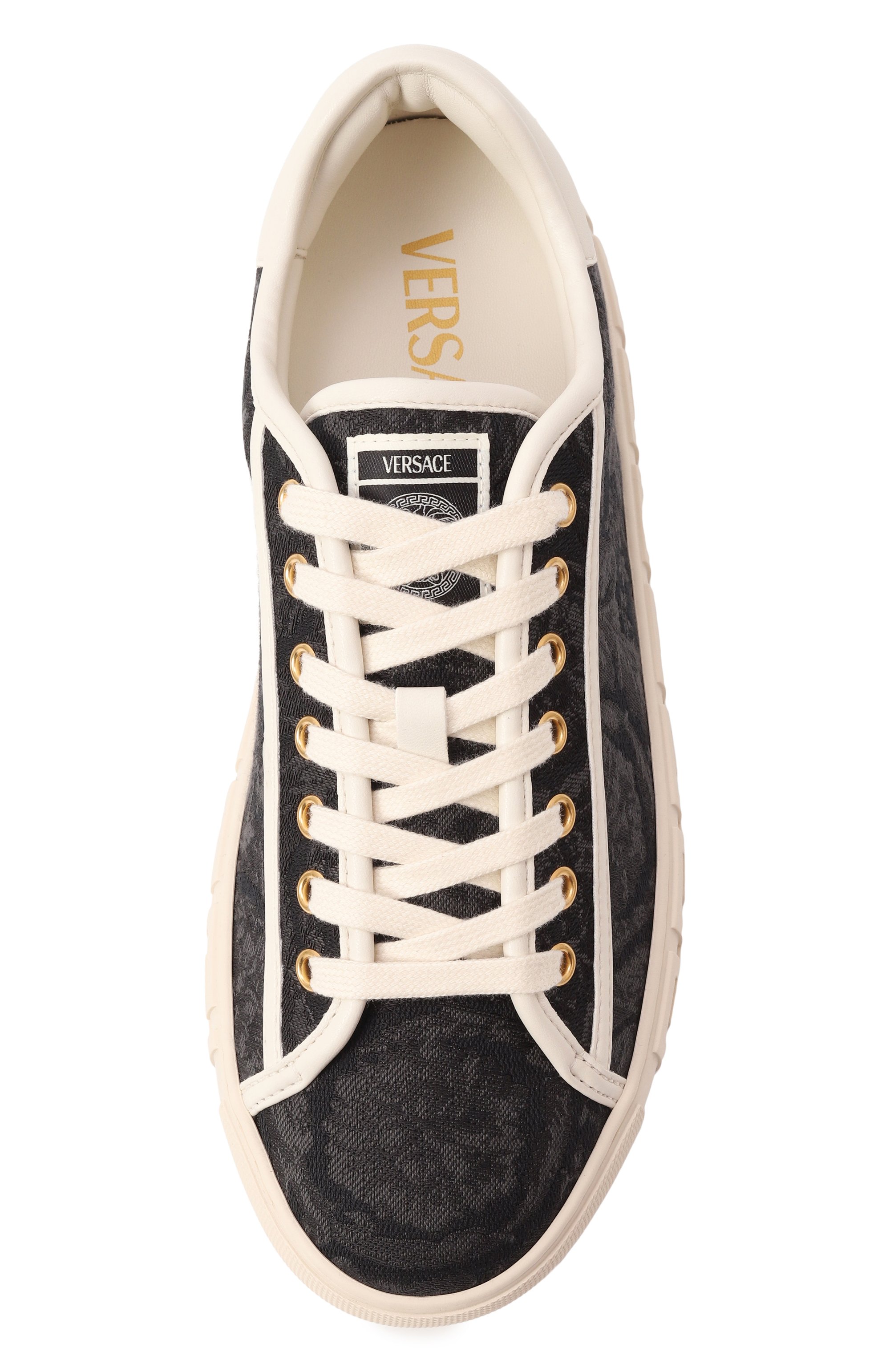 Текстильные кеды barocco greca VERSACE, арт. 1013568/1A09449, фото 6