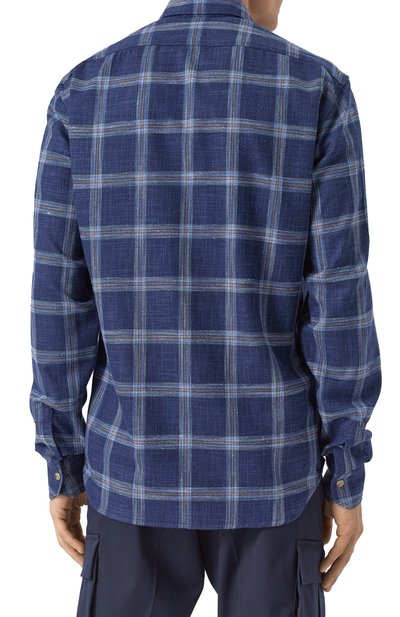 Рубашка из шерсти и шелка KITON, арт. UMCBUBAK0616E05, фото 4